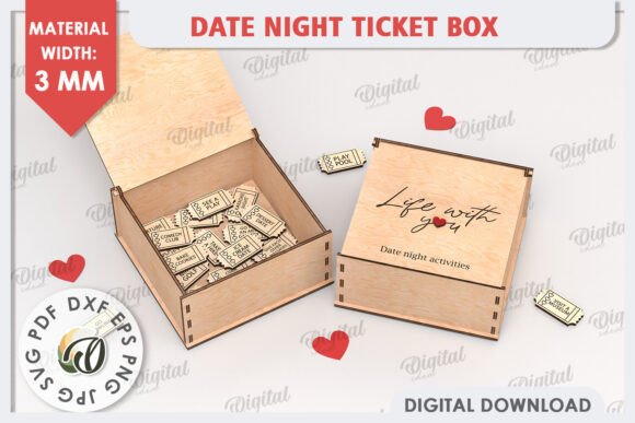 3D Date Night Box Tokens Laser Cut: A Digital Blueprint for Connection