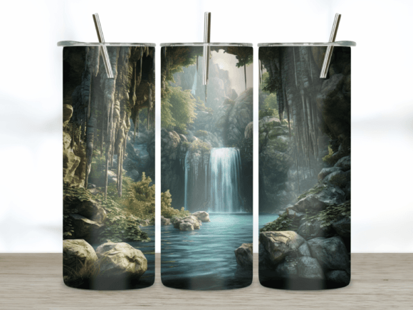 3D Enchanting Waterfall Tumbler