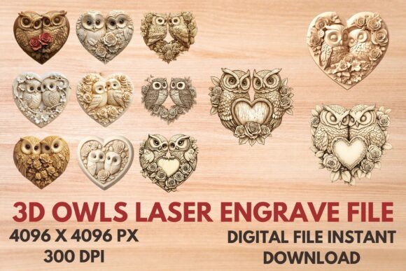 3d Owls Laser Engrave File: Elevating Custom Creations with Precision and Style