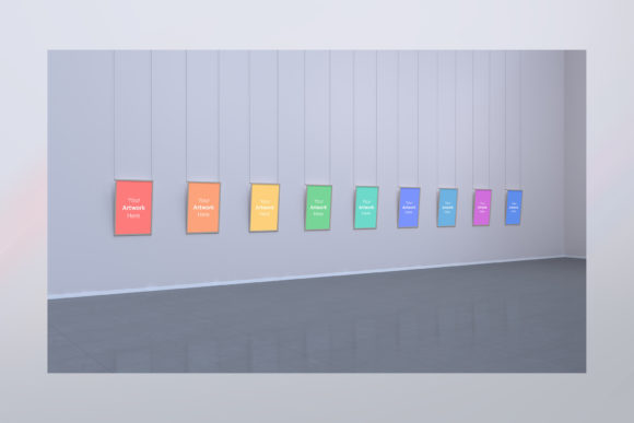 Art Gallery Multi Frames Mockup 3D: Elevate Your Visual Storytelling