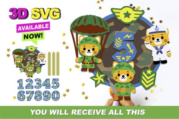 Bring Your Party to Life with the Plastic Army Men Cake Topper 3D SVG