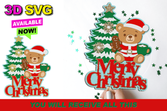 Christmas Bear Cake Topper 3D SVG: A Strategic Asset for Creative Entrepreneurs