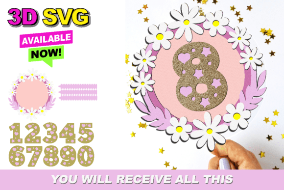 Daisies Cake Topper 3D SVG: The Ultimate Digital Asset for Custom Creations