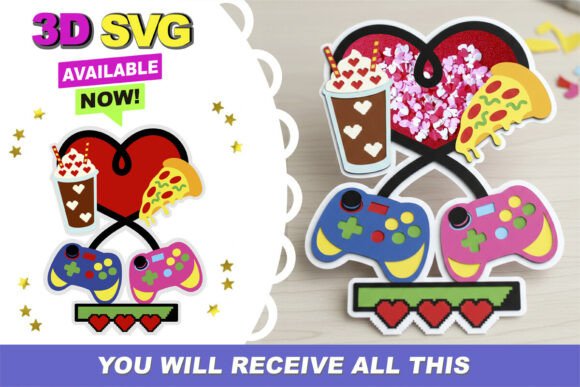 Gamer Love Cake Topper 3D SVG: A Comprehensive Evaluation