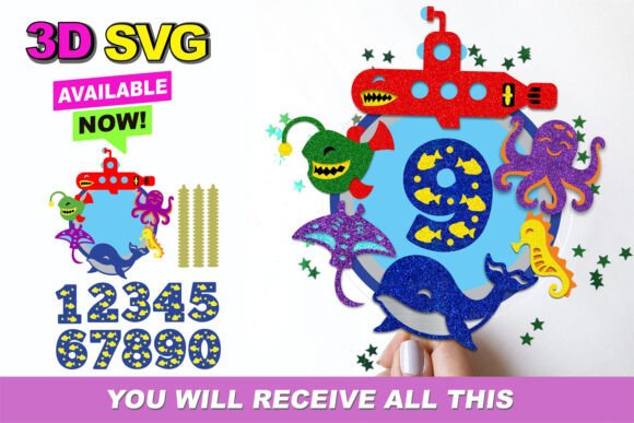 Submarine Cake Topper 3D SVG: The Ultimate Download for Creative Celebrations