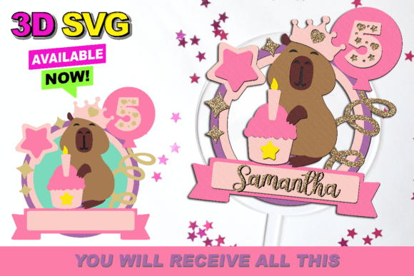 Unleash Creativity with the Capybara Shaker Cake Topper 3D SVG