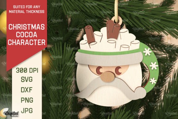 Unleash Your Creativity with the 3D Christmas Cocoa Gnome Laser Cut SVG Design