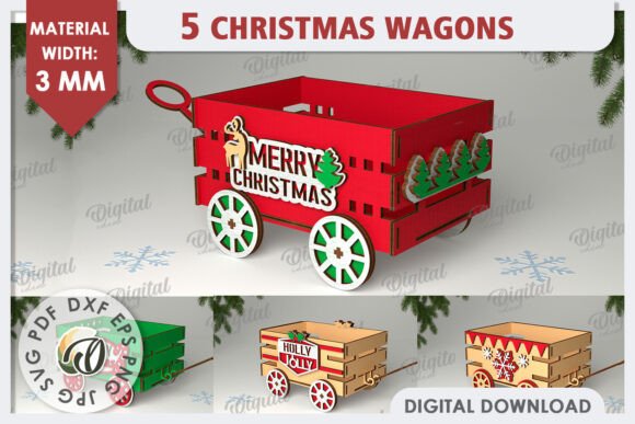 Unlocking the Potential of the 3D Christmas Wagons Laser Cut Bundle for Modern Creators